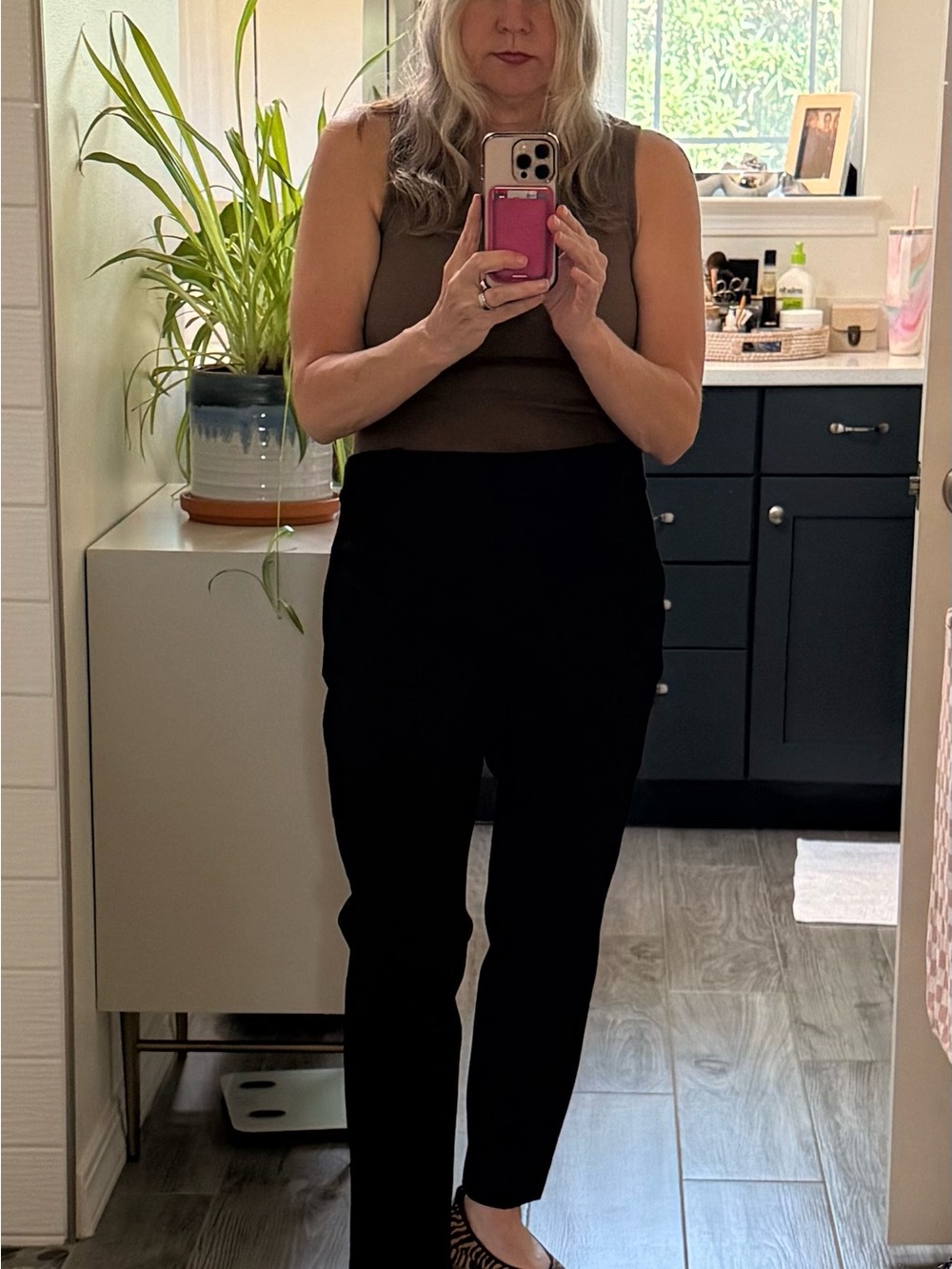 J. Crew 365 Cameron Black Slim High-Rise Trousers